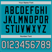 Load image into Gallery viewer, Custom Teal Gray-Black Authentic Throwback Baseball Jersey