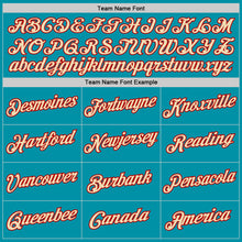 Load image into Gallery viewer, Custom Teal Red-Cream Authentic Throwback Basketball Jersey