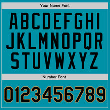 Load image into Gallery viewer, Custom Teal Black-Old Gold Authentic Throwback Basketball Jersey