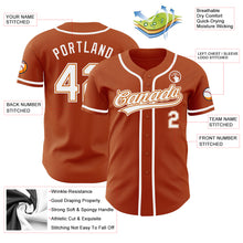 Load image into Gallery viewer, Custom Texas Orange White Authentic Baseball Jersey