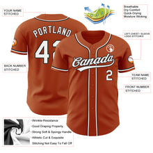 Load image into Gallery viewer, Custom Texas Orange White-Black Authentic Baseball Jersey
