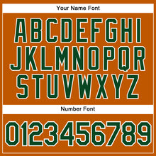 Load image into Gallery viewer, Custom Texas Orange Green-White Authentic Baseball Jersey