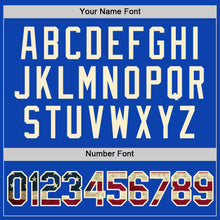 Load image into Gallery viewer, Custom Thunder Blue Vintage USA Flag-Cream Authentic Baseball Jersey