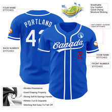 Load image into Gallery viewer, Custom Thunder Blue White-Red Authentic Baseball Jersey
