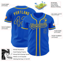 Load image into Gallery viewer, Custom Thunder Blue Yellow Authentic Baseball Jersey