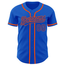 Load image into Gallery viewer, Custom Thunder Blue Orange Authentic Baseball Jersey