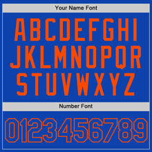Load image into Gallery viewer, Custom Thunder Blue Orange Authentic Baseball Jersey