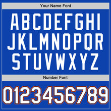 Load image into Gallery viewer, Custom Thunder Blue White Navy-Orange Authentic Baseball Jersey