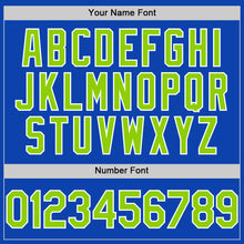 Load image into Gallery viewer, Custom Thunder Blue Neon Green-White Authentic Baseball Jersey