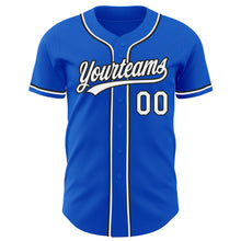Load image into Gallery viewer, Custom Thunder Blue White-Black Authentic Baseball Jersey