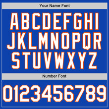 Load image into Gallery viewer, Custom Thunder Blue White-Orange Authentic Baseball Jersey