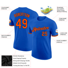 Load image into Gallery viewer, Custom Thunder Blue Orange-Black Performance T-Shirt