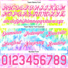 Load image into Gallery viewer, Custom Tie Dye Pink-White 3D Authentic Basketball Shorts