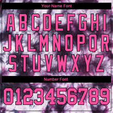 Load image into Gallery viewer, Custom Tie Dye Pink-Black 3D Authentic Baseball Jersey