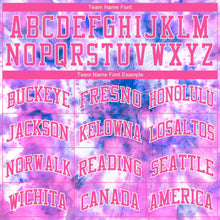 Load image into Gallery viewer, Custom Tie Dye Pink-White 3D Authentic Baseball Jersey