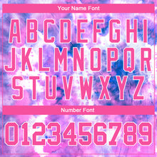 Load image into Gallery viewer, Custom Tie Dye Pink-White 3D Authentic Baseball Jersey