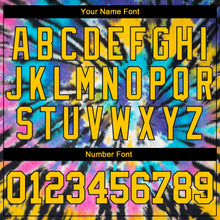 Load image into Gallery viewer, Custom Tie Dye Gold-Black 3D Authentic Baseball Jersey