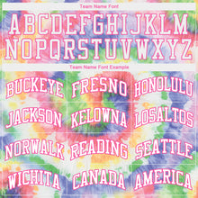 Load image into Gallery viewer, Custom Tie Dye White-Pink 3D Authentic Baseball Jersey