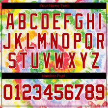 Load image into Gallery viewer, Custom Tie Dye Red-White 3D Authentic Baseball Jersey