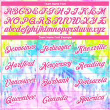 Load image into Gallery viewer, Custom Tie Dye Pink-White 3D Rainbow Performance T-Shirt