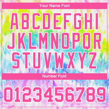 Load image into Gallery viewer, Custom Tie Dye Pink-White 3D Rainbow Performance T-Shirt