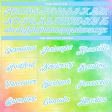 Load image into Gallery viewer, Custom Tie Dye Light Blue-White 3D Rainbow Performance T-Shirt