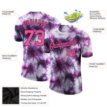 Load image into Gallery viewer, Custom Tie Dye Pink-Black 3D Performance T-Shirt