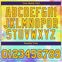 Load image into Gallery viewer, Custom Tie Dye Gold-Purple 3D Performance T-Shirt