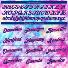 Load image into Gallery viewer, Custom Tie Dye Royal-Pink 3D Performance T-Shirt