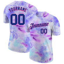 Load image into Gallery viewer, Custom Tie Dye Royal-Pink 3D Performance T-Shirt