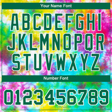 Load image into Gallery viewer, Custom Tie Dye Kelly Green-White 3D Performance T-Shirt