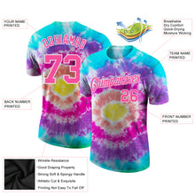 Load image into Gallery viewer, Custom Tie Dye Pink-White 3D Performance T-Shirt