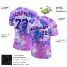 Load image into Gallery viewer, Custom Tie Dye Royal-Pink 3D Performance T-Shirt
