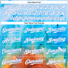 Load image into Gallery viewer, Custom Tie Dye Light Blue-White 3D Authentic Baseball Jersey