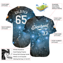 Load image into Gallery viewer, Custom Tie Dye White-Black 3D Authentic Baseball Jersey