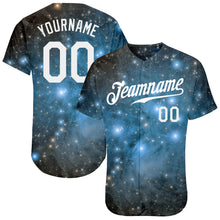 Load image into Gallery viewer, Custom Tie Dye White-Black 3D Authentic Baseball Jersey