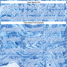 Load image into Gallery viewer, Custom Tie Dye Light Blue-White 3D Authentic Baseball Jersey