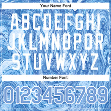 Load image into Gallery viewer, Custom Tie Dye Light Blue-White 3D Authentic Baseball Jersey