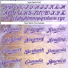 Load image into Gallery viewer, Custom Tie Dye Purple-White 3D Authentic Baseball Jersey