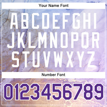 Load image into Gallery viewer, Custom Tie Dye Purple-White 3D Authentic Baseball Jersey