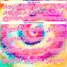 Load image into Gallery viewer, Custom Tie Dye Light Blue-White 3D Rainbow Authentic Baseball Jersey