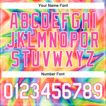 Load image into Gallery viewer, Custom Tie Dye White-Pink 3D Watercolor Rainbow Authentic Baseball Jersey