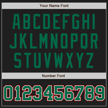 Load image into Gallery viewer, Custom Black Kelly Green-Red Authentic Two Tone Baseball Jersey
