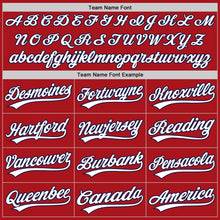 Load image into Gallery viewer, Custom Red White-Navy Authentic Two Tone Baseball Jersey