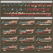 Load image into Gallery viewer, Custom Olive Vintage USA Flag Black-Cream Authentic Salute To Service Two Tone Baseball Jersey