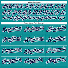 Load image into Gallery viewer, Custom Teal Navy-White Authentic Two Tone Baseball Jersey