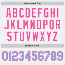 Load image into Gallery viewer, Custom White Light Blue-Pink Authentic Two Tone Baseball Jersey