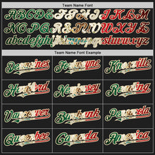 Load image into Gallery viewer, Custom Black Vintage Mexican Flag Kelly Green Red-City Cream Authentic Two Tone Baseball Jersey