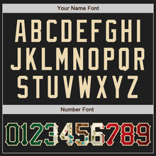 Load image into Gallery viewer, Custom Black Vintage Mexican Flag Kelly Green Red-City Cream Authentic Two Tone Baseball Jersey