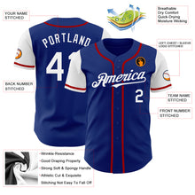 Load image into Gallery viewer, Custom Royal White-Red Authentic Two Tone Baseball Jersey